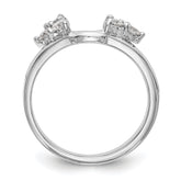 14K White Gold 3/8 carat Diamond Complete Wrap Ring